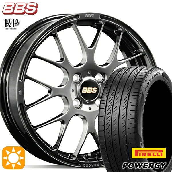 【取付対象】マツダ2 ノート 195/55R16 87V ピレリ パワジー BBS RP ダイヤモンドブラック（DB） 16インチ 6.0J 4H100 サマータイヤホイールセット ｜エムオートギャラリー