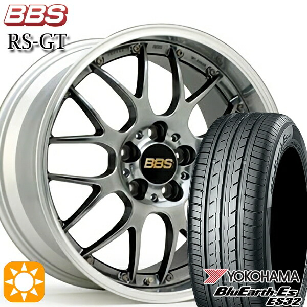 【取付対象】245/40R19 94W ヨコハマ ブルーアース ES32 BBS RS-GT DB-SLD 19インチ 8.0J 5H114.3 サマータイヤホイールセット