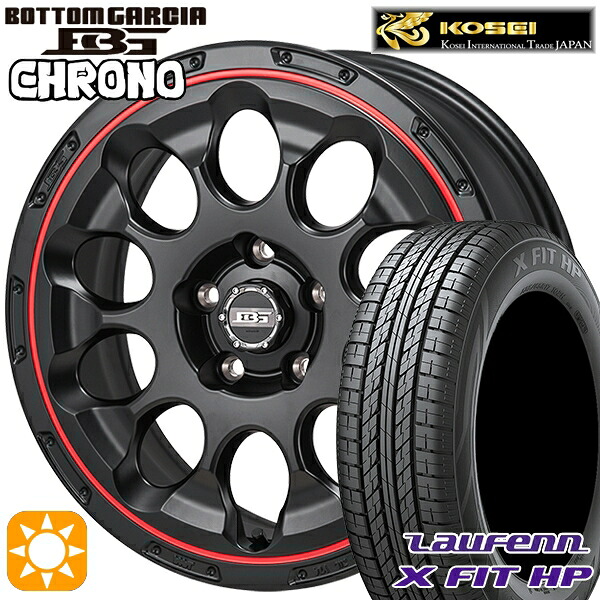 【取付対象】C-HR カローラクロス 215/60R17 96H ラウフェン X FIT HP LA41 コーセイ ボトムガルシア クロノ セミグロスブラック/レッドリム 17インチ 7.0J 5H114.3 サマータイヤホイールセット |エムオートギャラリー
