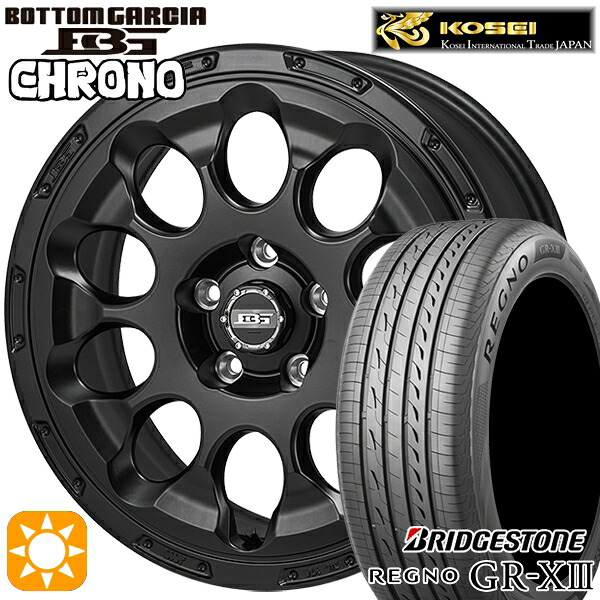 【取付対象】アイシス ノア/ヴォクシー 215/45R17 91W XL ブリヂストン レグノ GR-X3 コーセイ ボトムガルシア クロノ セミグロスブラック 17インチ 7.0J 5H114.3 サマータイヤホイールセット |エムオートギャラリー
