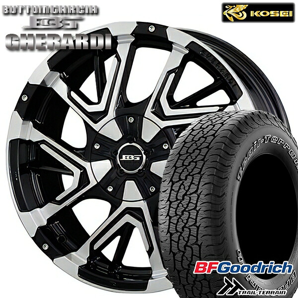 【取付対象】245/65R17 111T ORWL BFグッドリッチ トレールテレーン コーセイ ボトムガルシア ゲラルディ ブラックポリッシュ 17インチ 7.0J 5H114.3 サマータイヤホイールセット ｜エムオートギャラリー