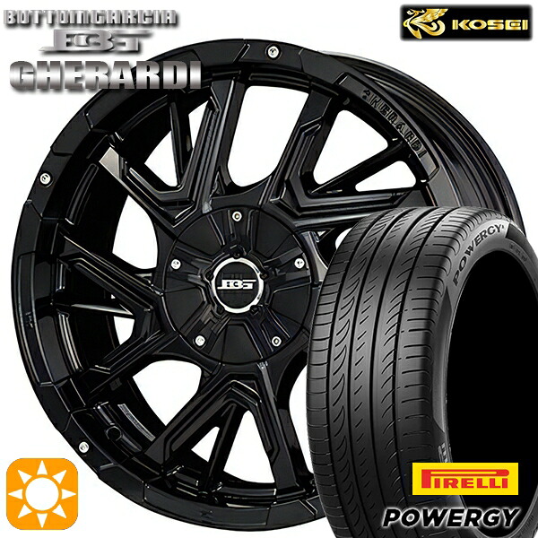 【取付対象】215/50R17 95W XL ピレリ パワジー コーセイ ボトムガルシア ゲラルディ グロッシーブラック 17インチ 7.0J 5H114.3 サマータイヤホイールセット |エムオートギャラリー