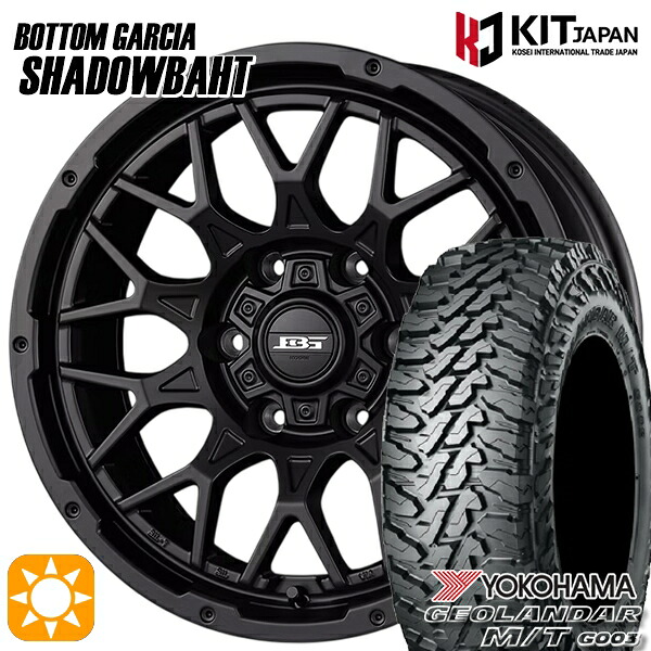 【取付対象】デリカD5 225/70R16 103S ヨコハマ ジオランダーM/T G003 ボトムガルシア シャドウバーツ MBK 16インチ 7.0J 5H114.3 +38 サマータイヤホイールセット ｜エムオートギャラリー