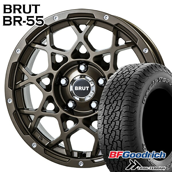 【取付対象】JEEPラングラー 265/65R17 112T ORWL BFグッドリッチ トレールテレーン BRUT ブルート BR-55 シャンパンゴールド 17インチ 7.5J 5H127 サマータイヤホイールセット ｜エムオートギャラリー