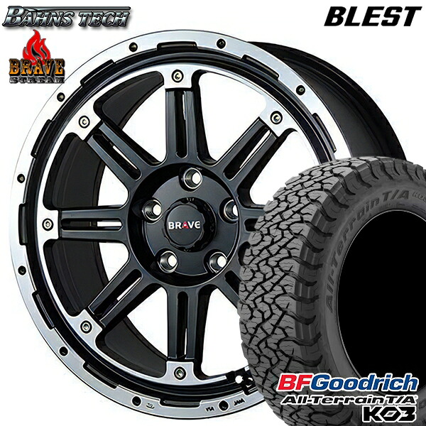 【取付対象】225/65R17 107/103S RBL BFグッドリッチ オールテレーン T/A KO3 ブレスト バーンズテック ブレイブ ストリーム セミグロスブラック 17インチ 7.5J 5H114.3 サマータイヤホイールセット ｜エムオートギャラリー