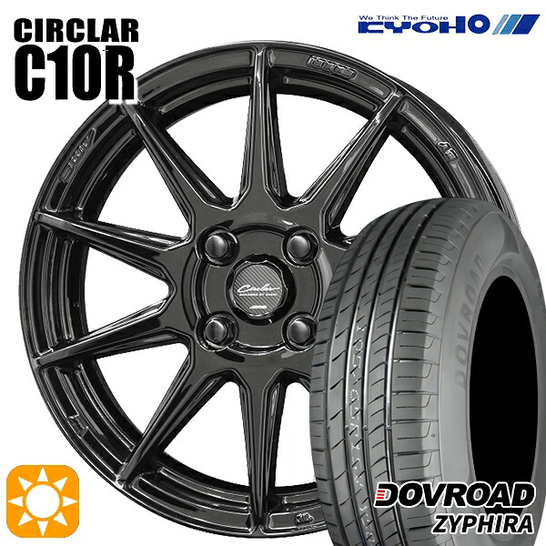 【取付対象】フィット アクア 185/60R15 84H DOVROAD ザイファイラ KYOHO サーキュラー C10R グロスブラック 15インチ 5.5J 4H100 サマータイヤホイールセット ｜エムオートギャラリー