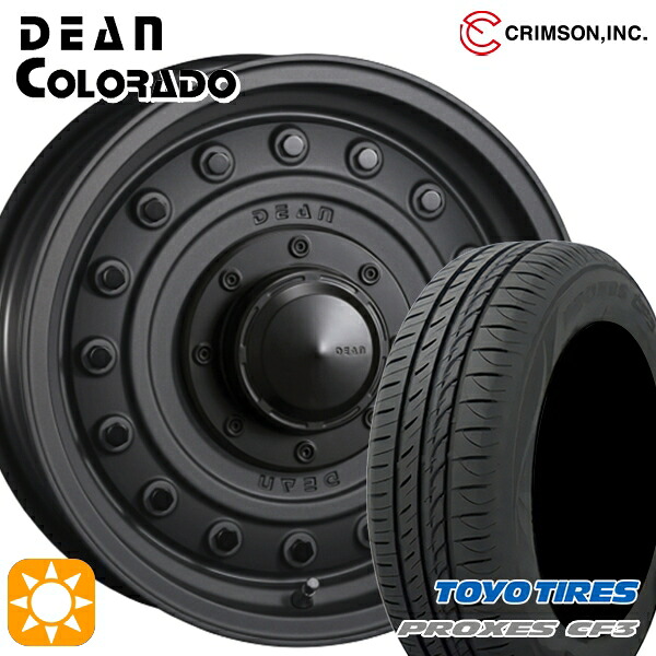 【取付対象】エスティマ ヤリスクロス 215/60R16 95H トーヨー プロクセス CF3 クリムソン ディーン コロラド マットチャコールブラック 16インチ 7.0J 5H114.3 サマータイヤホイールセット 99,880円