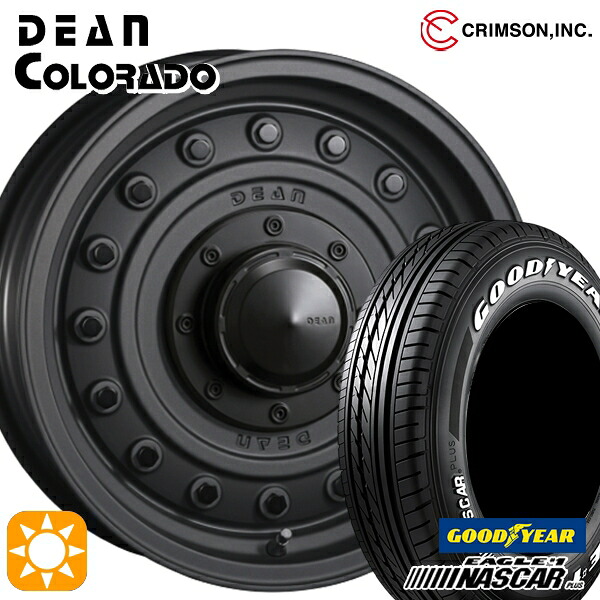 【取付対象】200系ハイエース 215/65R16C 109/107R グッドイヤー ナスカープラス クリムソン ディーン コロラド マットチャコールブラック 16インチ 6.5J 6H139.7 サマータイヤホイールセット