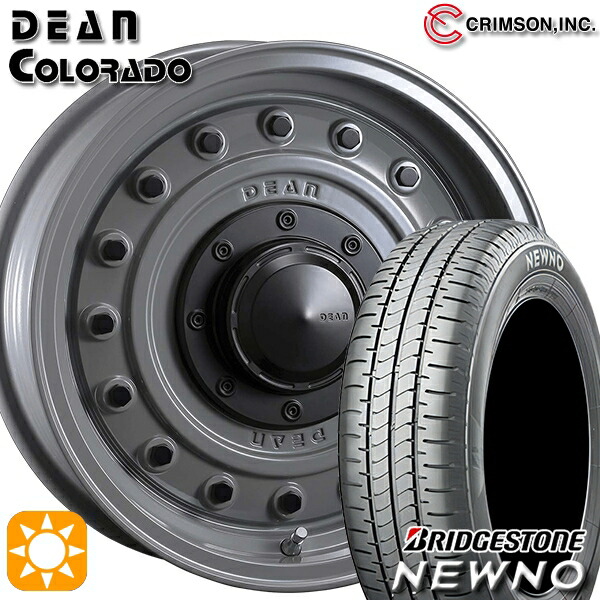 【取付対象】215/65R16 98H ブリヂストン ニューノ クリムソン ディーン コロラド スティールグレー 16インチ 7.0J 5H114.3 サマータイヤホイールセット