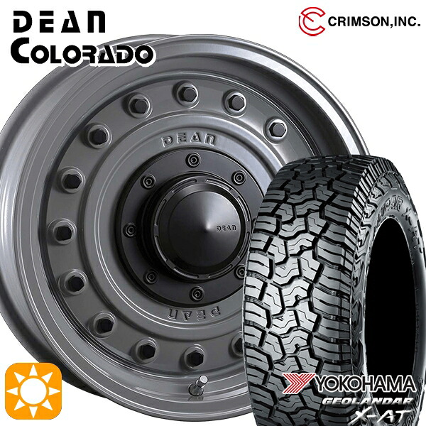 【取付対象】ジムニー LT215/70R16 100/97Q ヨコハマ ジオランダー X-AT G016 クリムソン ディーン コロラド スティールグレー 16インチ 5.5J 5H139.7 サマータイヤホイールセット