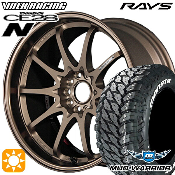 【取付対象】235/70R16 104/101Q LT RWL モンスタ マッドウォーリアー RAYS ボルクレーシング CE28N 10スポーク BR 16インチ 7.0J 5H114.3 サマータイヤホイールセット