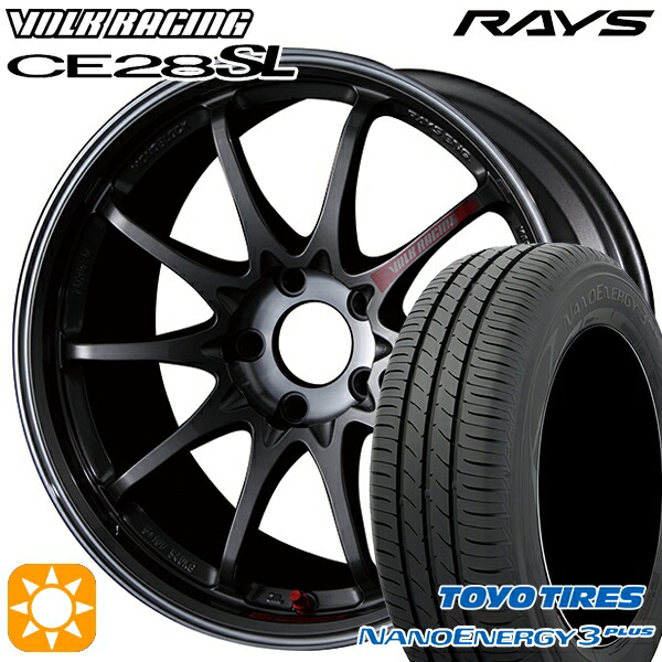 【取付対象】マークX スカイライン 225/45R18 91W トーヨー ナノエナジー3プラス RAYS ボルクレーシング CE28 SL PG 18インチ 8.0J 5H114.3 サマータイヤホイールセット