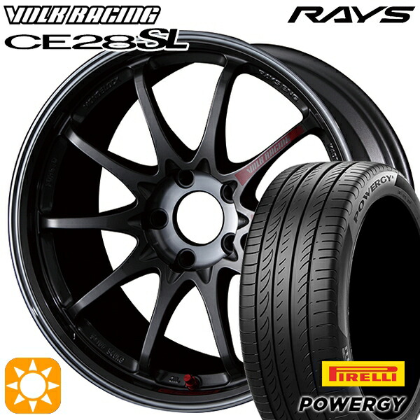 【取付対象】225/50R18 95W ピレリ パワジー RAYS ボルクレーシング CE28 SL PG 18インチ 8.0J 5H114.3 サマータイヤホイールセット |エムオートギャラリー
