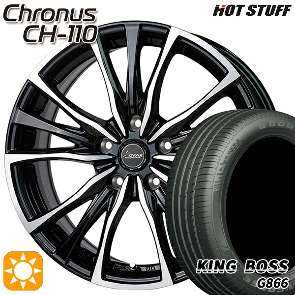 【取付対象】インプレッサスポーツ 205/50R17 93W XL キングボス G866 HotStuff ホットスタッフ クロノス CH-110 17インチ 7.0J 5H100 サマータイヤホイールセット |エムオートギャラリー