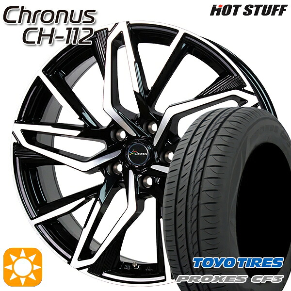 【取付対象】アクセラ アテンザ 215/45R18 93W XL トーヨー プロクセス CF3 HotStuff ホットスタッフ クロノス CH-112 18インチ 7.0J 5H114.3 サマータイヤホイールセット
