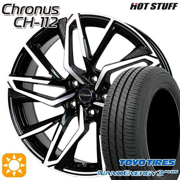 【取付対象】215/50R17 91V トーヨー ナノエナジー3プラス HotStuff ホットスタッフ クロノス CH-112 17インチ 7.0J 5H100 サマータイヤホイールセット |エムオートギャラリー