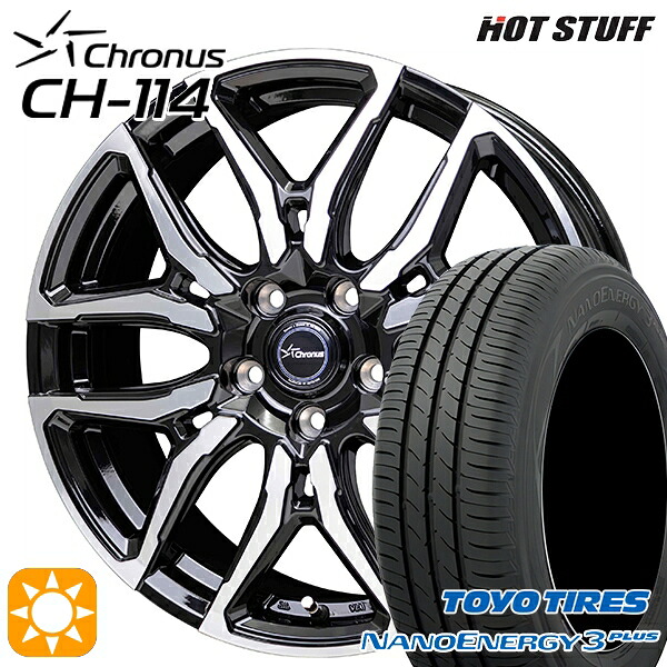 【取付対象】C-HR カローラクロス 225/50R18 95W トーヨー ナノエナジー3プラス ホットスタッフ クロノス CH114 BK/P 18インチ 8.0J 5H114.3 +42 サマータイヤホイールセット |エムオートギャラリー