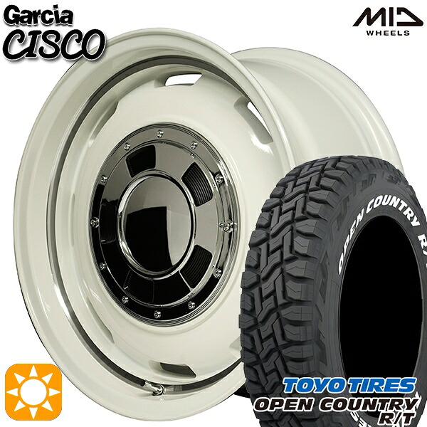 【取付対象】N-BOX 155/65R14 75Q ホワイトレター トーヨー オープンカントリー R/T MID ガルシアシスコ ホワイト 14インチ 4.5J 4H100 サマータイヤホイールセット