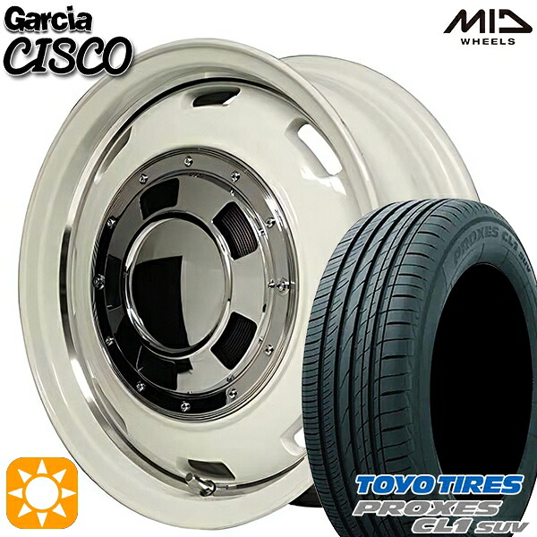 【取付対象】[5本セット]ジムニー 175/80R16 91S トーヨー プロクセス CL1 SUV MID ガルシアシスコ ホワイト 16インチ 5.5J 5H139.7 サマータイヤホイールセット