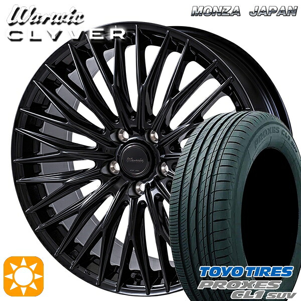 【取付対象】235/55R18 100V トーヨー プロクセス CL1 SUV MONZA ワーウィック クライヴァー GBK 18インチ 7.5J 5H114.3 サマータイヤホイールセット