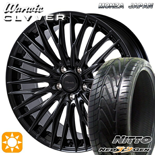 【取付対象】245/30R20 90W XL ニットー NEOテクGEN MONZA ワーウィック クライヴァー GBK 20インチ 8.5J 5H114.3 +42 サマータイヤホイールセット