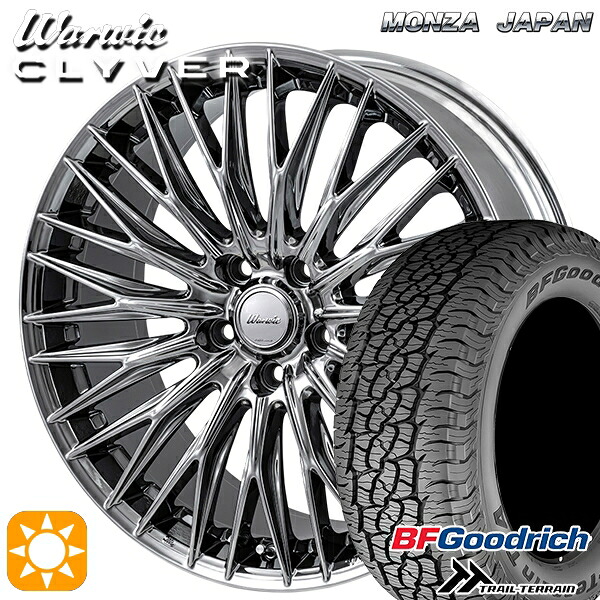 【取付対象】225/55R18 102H XL RBL BFグッドリッチ トレールテレーン MONZA ワーウィック クライヴァー SPT 18インチ 7.0J 5H114.3 サマータイヤホイールセット