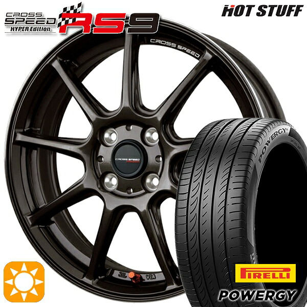 【取付対象】アクア 175/65R15 84H ピレリ パワジー HotStuff ホットスタッフ クロススピード RS9 GGM 15インチ 5.5J 4H100 +43サマータイヤホイールセット |エムオートギャラリー
