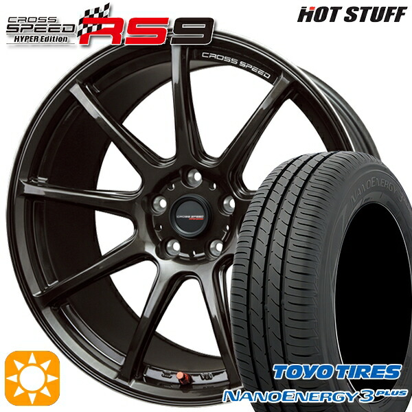 【取付対象】215/40R18 85W トーヨー ナノエナジー3プラス HotStuff ホットスタッフ クロススピード RS9 GGM 18インチ 7.5J 5H114.3 サマータイヤホイールセット 107,745円