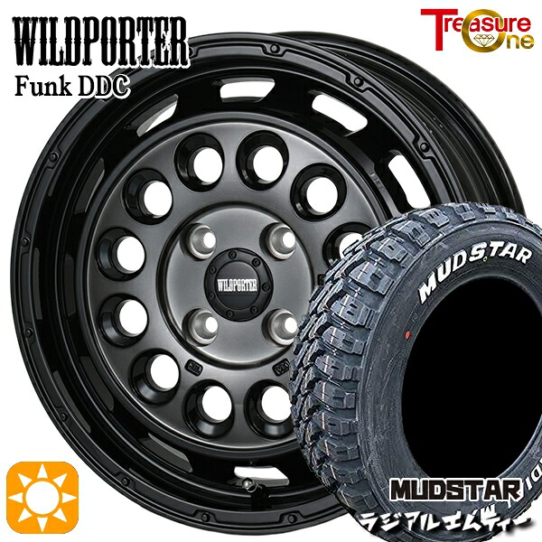 【取付対象】ハスラー 165/60R15 77S マッドスター ラジアル M/T ホワイトレター トレジャーワン ワイルドポーターファンク DDC BP/BC 15インチ 5.0J 4H100 サマータイヤホイールセット |エムオートギャラリー