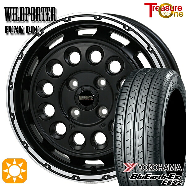 【取付対象】165/65R14 79S ヨコハマ ブルーアース ES32 トレジャーワン ワイルドポーターファンク DDC MB/RP 14インチ 4.5J 4H100 サマータイヤホイールセット ｜エムオートギャラリー