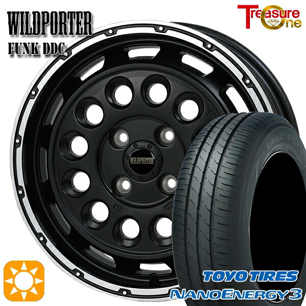 【取付対象】165/60R14 75H トーヨー ナノエナジー3 トレジャーワン ワイルドポーターファンク DDC MB/RP 14インチ 4.5J 4H100 サマータイヤホイールセット