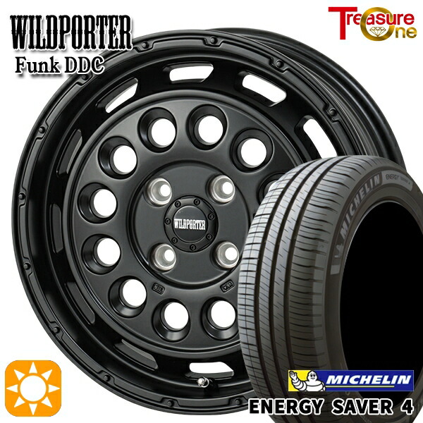 【取付対象】165/55R14 72V ミシュラン エナジーセイバー4 トレジャーワン ワイルドポーター ファンク DDC MBK 14インチ 4.5J 4H100 サマータイヤホイールセット