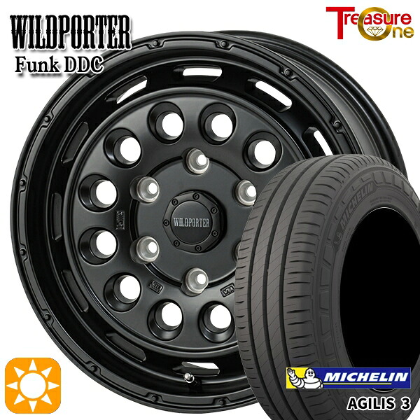 【取付対象】200系ハイエース 215/65R16C 109/107T ミシュラン アジリス3 トレジャーワン ワイルドポーター ファンク DDC MBK 16インチ 6.5J 6H139.7 サマータイヤホイールセット