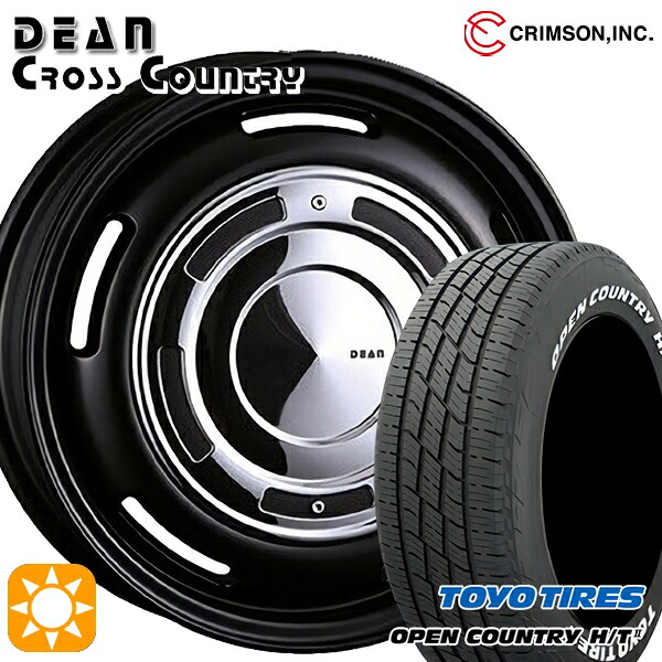 【取付対象】フィット アクア 185/60R15 84H トーヨー オープンカントリー H/T2 WL クリムソン ディーン クロスカントリー マットブラック 15インチ 6.0J 4H100 サマータイヤホイールセット ｜エムオートギャラリー 104,005円
