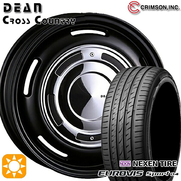 【取付対象】165/60R14 75H ロードストーン ユーロビズ Sport 04 クリムソン ディーン クロスカントリー マットブラック 14インチ 4.5J 4H100 サマータイヤホイールセット ｜エムオートギャラリー
