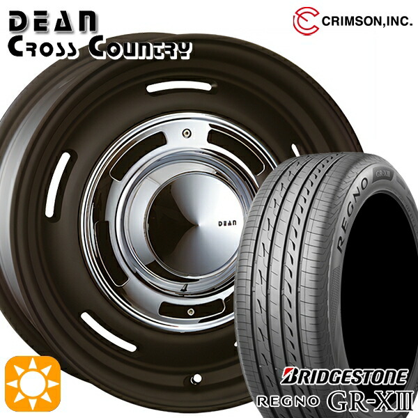 【取付対象】エスティマ ヤリスクロス 215/60R16 95V ブリヂストン レグノ GR-X3 クリムソン ディーン クロスカントリー マットブラック 16インチ 6.5J 5H114.3 サマータイヤホイールセット