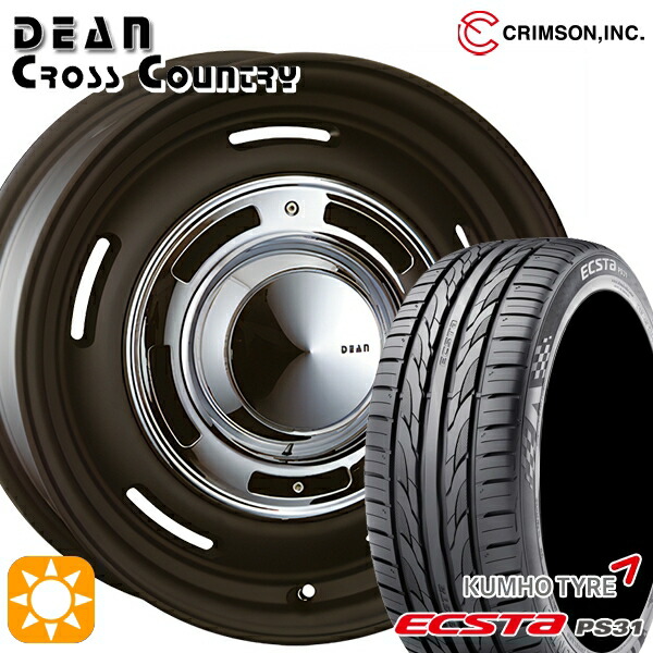 【取付対象】エスティマ ヤリスクロス 215/60R16 95V クムホ エクスタ PS31 クリムソン ディーン クロスカントリー マットブラック 16インチ 6.5J 5H114.3 サマータイヤホイールセット