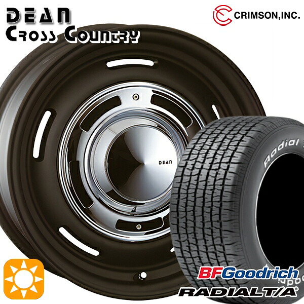 【取付対象】カングー 205/60R15 90S RWL BFグッドリッチ ラジアル T/A クリムソン ディーン クロスカントリー マットブラック 15インチ 6.0J 9H108 サマータイヤホイールセット |エムオートギャラリー