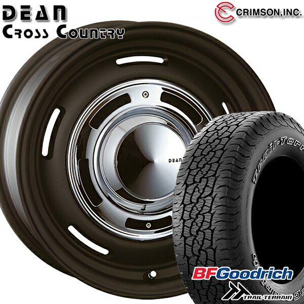 【取付対象】JEEPラングラー 265/65R17 112T ORWL BFグッドリッチ トレールテレーン クリムソン ディーン クロスカントリー マットブラック 17インチ 7.0J 5H127 サマータイヤホイールセット