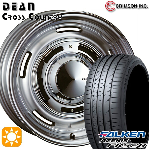 【取付対象】アイシス ノア 215/45R17 91Y XL ファルケン アゼニス FK520 クリムソン ディーン クロスカントリー バーニッシュグレー 17インチ 7.0J 5H114.3 サマータイヤホイールセット