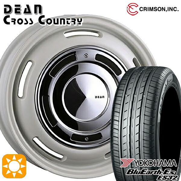 【取付対象】フィット アクア 175/65R15 84S ヨコハマ ブルーアース ES32 クリムソン ディーン クロスカントリー ホワイト 15インチ 6.0J 4H100 サマータイヤホイールセット ｜エムオートギャラリー