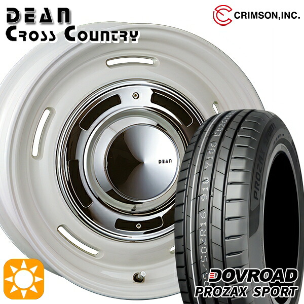 【取付対象】カムリ ヴェゼル 215/55R17 98W XL DOVROAD プロザックススポーツ クリムソン ディーン クロスカントリー ホワイト 17インチ 7.0J 5H114.3 サマータイヤホイールセット |エムオートギャラリー