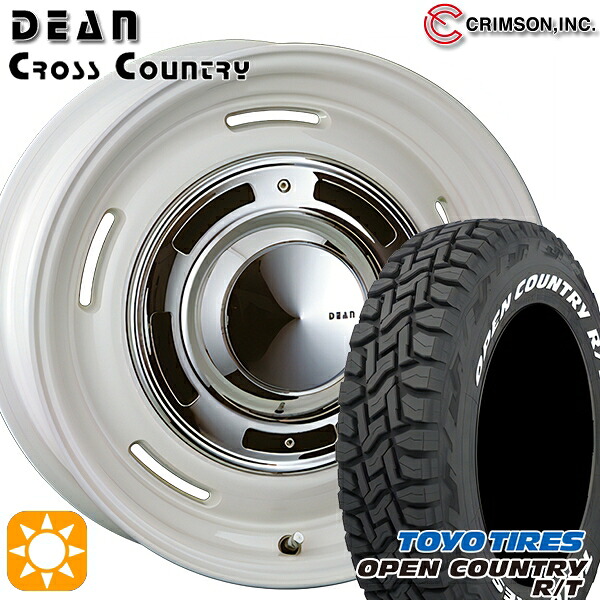 【取付対象】215/65R16C 109/107Q トーヨー オープンカントリー R/T ホワイトレター クリムソン ディーン クロスカントリー ホワイト 16インチ 7.0J 6H139.7 サマータイヤホイールセット |エムオートギャラリー