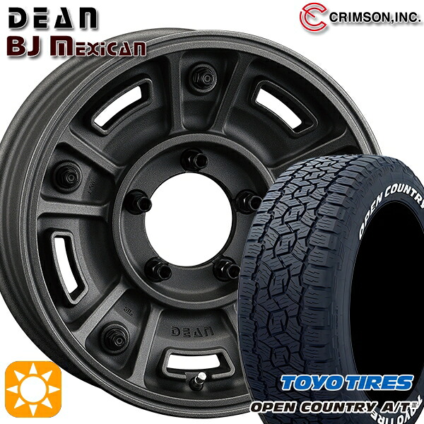 【取付対象】ジムニー 215/70R16 100T トーヨー オープンカントリーA/T3 ホワイトレター クリムソン ディーン BJ メキシカン SCB 16インチ 5.5J 5H139.7 サマータイヤホイールセット |エムオートギャラリー