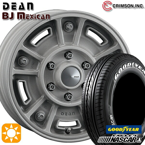 【取付対象】200系ハイエース 215/65R16C 109/107R グッドイヤー ナスカープラス クリムソン ディーン BJ メキシカン SC 16インチ 6.5J 6H139.7 サマータイヤホイールセット
