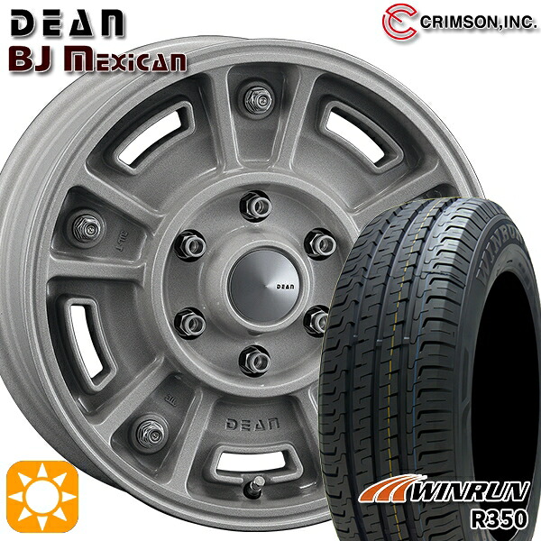 【取付対象】200系ハイエース 215/65R16 109/107T ウィンラン R350 クリムソン ディーン BJ メキシカン SC 16インチ 6.5J 6H139.7 サマータイヤホイールセット
