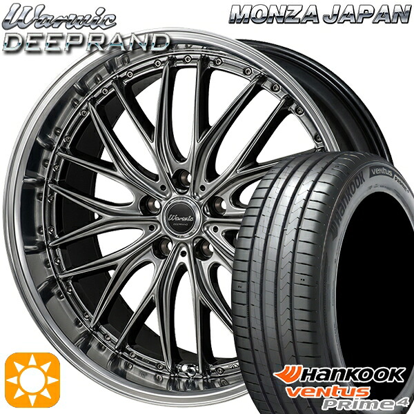 【取付対象】225/65R17 102H ハンコック veNtus PRime4 K135A モンツァ ワーウィック ディープランド 17インチ 7.0J 5H114.3 サマータイヤホイールセット