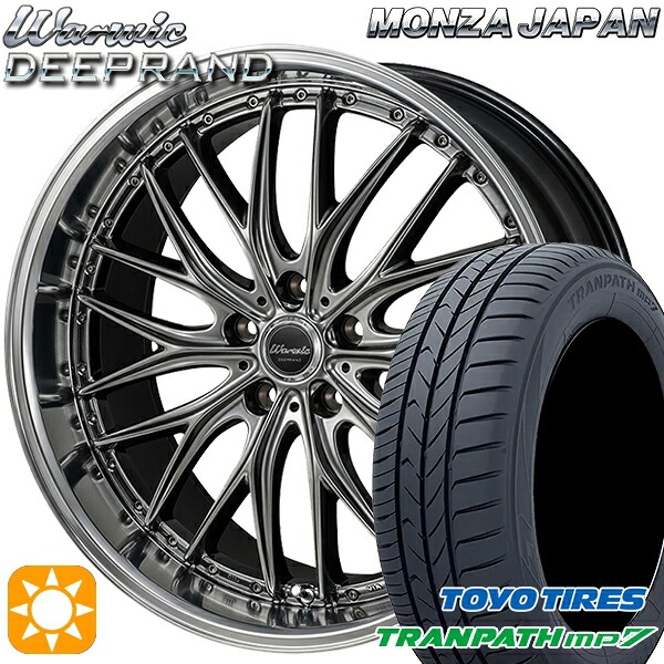【取付対象】205/50R17 93V トーヨー トランパス mp7 モンツァ ワーウィック ディープランド 17インチ 7.0J 5H114.3 サマータイヤホイールセット