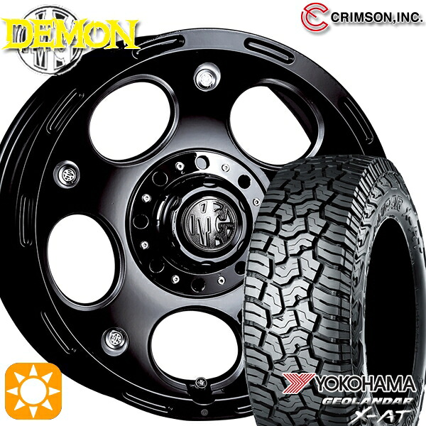 【取付対象】285/70R17 121/118Q ヨコハマ ジオランダー X-AT G016 クリムソン MG デーモン ブラックサイドマシニング 17インチ 8.0J 6H139.7 サマータイヤホイールセット |エムオートギャラリー