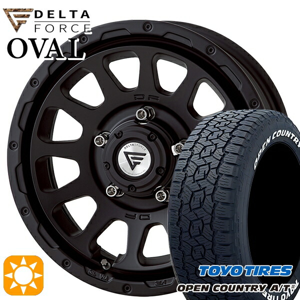 【取付対象】ジムニー 175/80R16 91S トーヨー オープンカントリーA/T3 ホワイトレター デルタフォース オーバル マットブラック 16インチ 5.5J 5H139.7 サマータイヤホイールセット |エムオートギャラリー